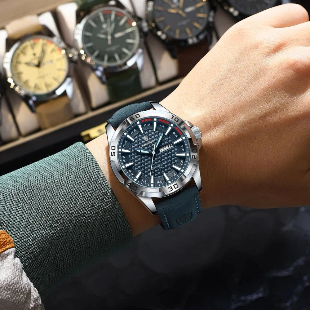 Poedagar Leather Quartz Watch