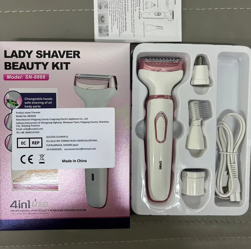 Cordless Four In One Lady Shaver