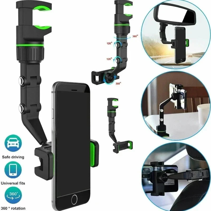 Multifunctional Rearview Mirror Phone Holder