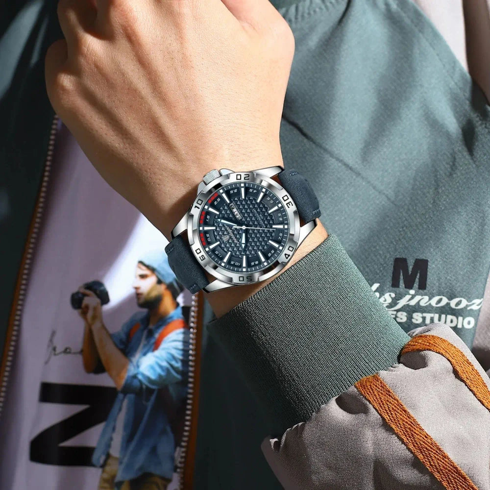 Poedagar Leather Quartz Watch